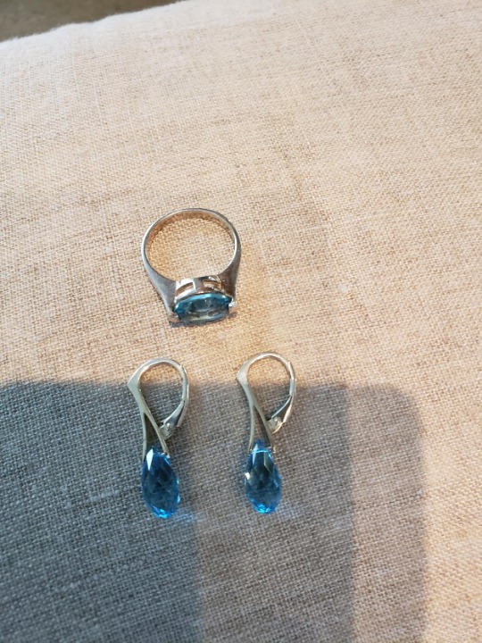 Silver Set of earring and ring