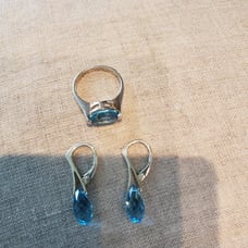 Silver Set of earring and ring