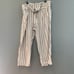 Anthropologie oasis linen blend white/brown striped pants 20W
