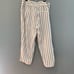 Anthropologie oasis linen blend white/brown striped pants 20W