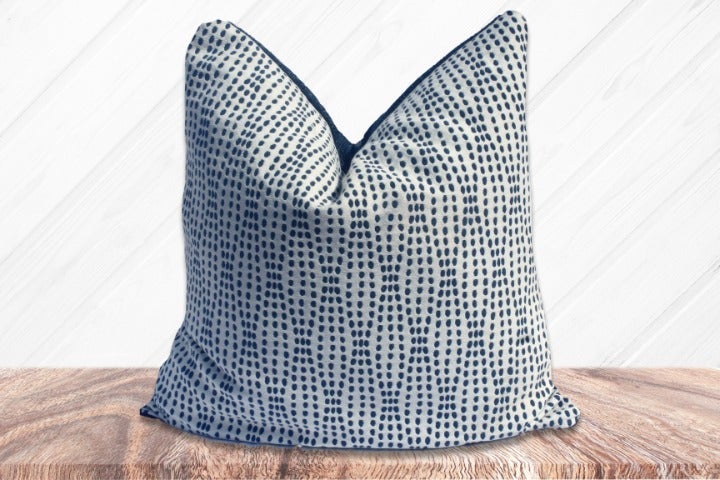 (2) 20 Blue Dot Throw Pillow Covers