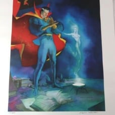 Dr Strange-Conjuring Cl Lithograph First Team Press Signed Kevin Nowlan