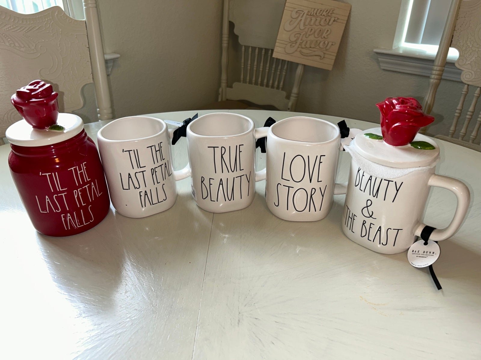 Rae dunn beauty and the beast Set