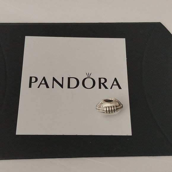 Pandora Retired Sterling Silver Football Sports Bead - 790384