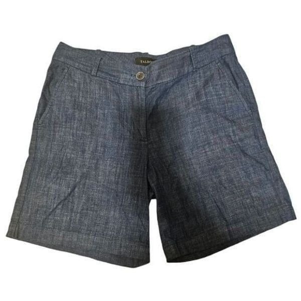 TALBOTS Dark Chambray Cotton Shorts - Size 6