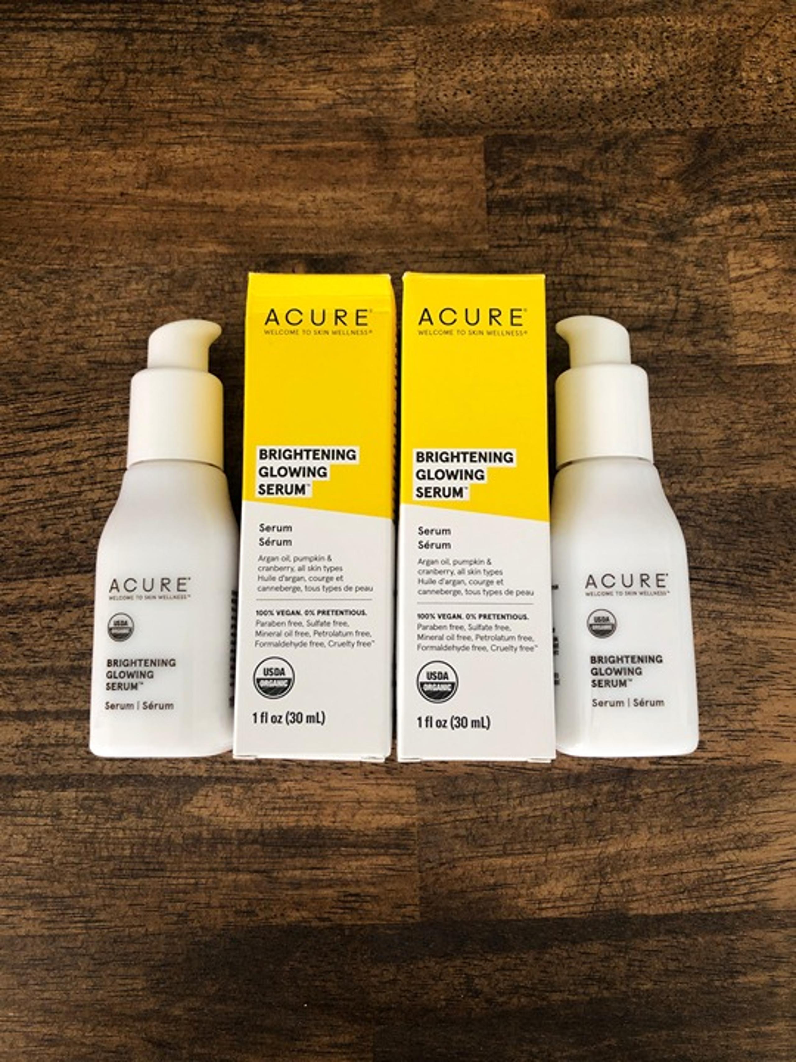 (2) BRAND NEW Acure Brightening Glowing Serum
