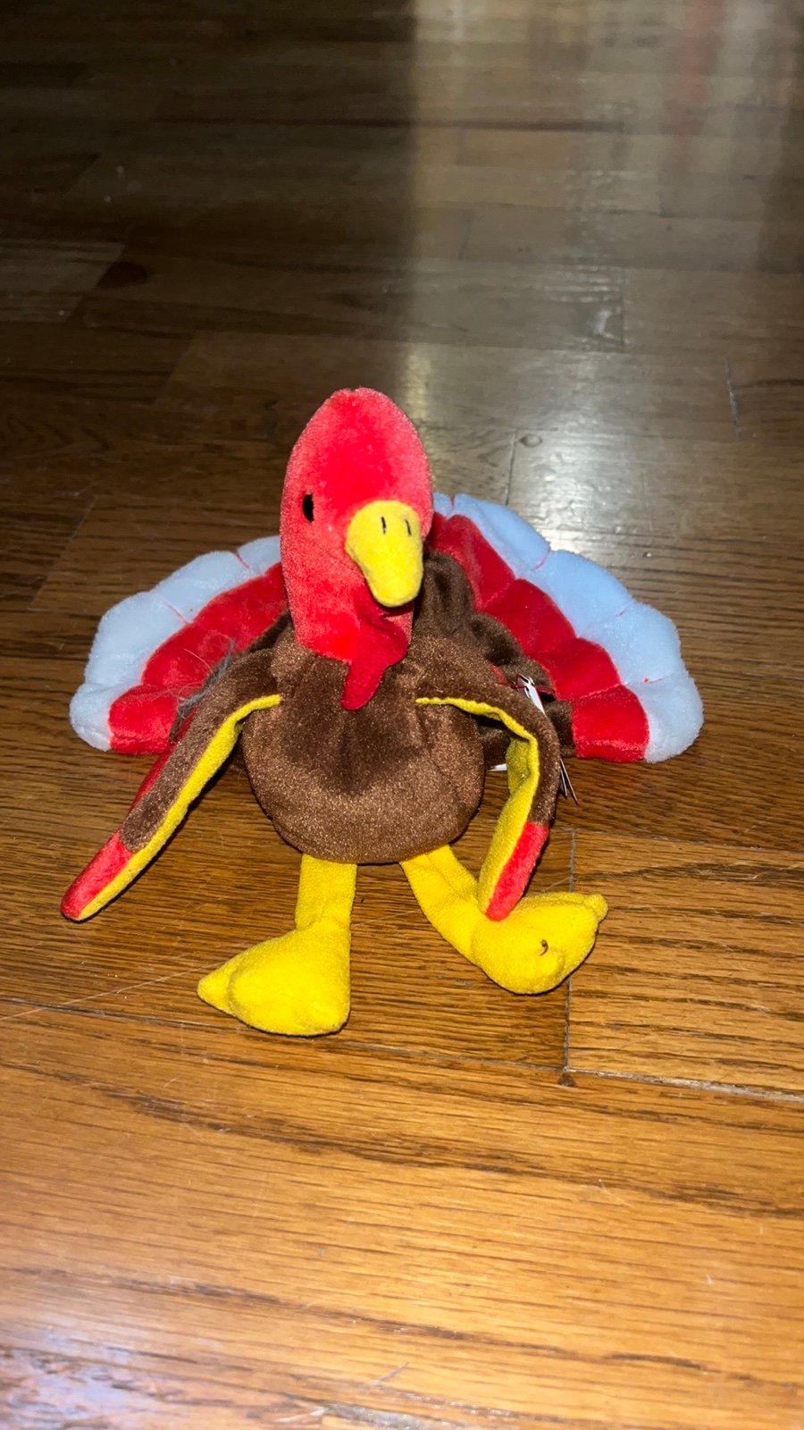 RETIRED RARE (ORIGINAL) TY BEANIE BABY "GOBBLES" THE TURKEY 1996 TAG ERRORS MINT