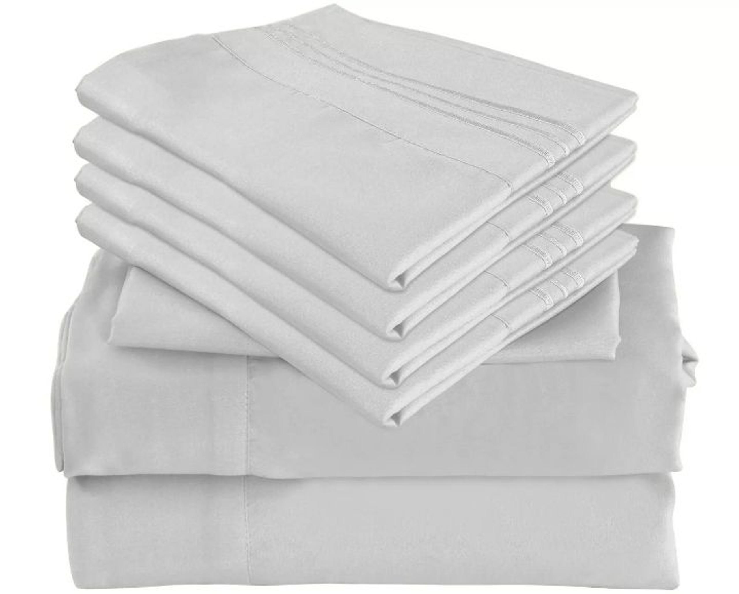 6 PCS LIGHT GRAY QUEEN SIZE COOL BAMBOO SHEET SET