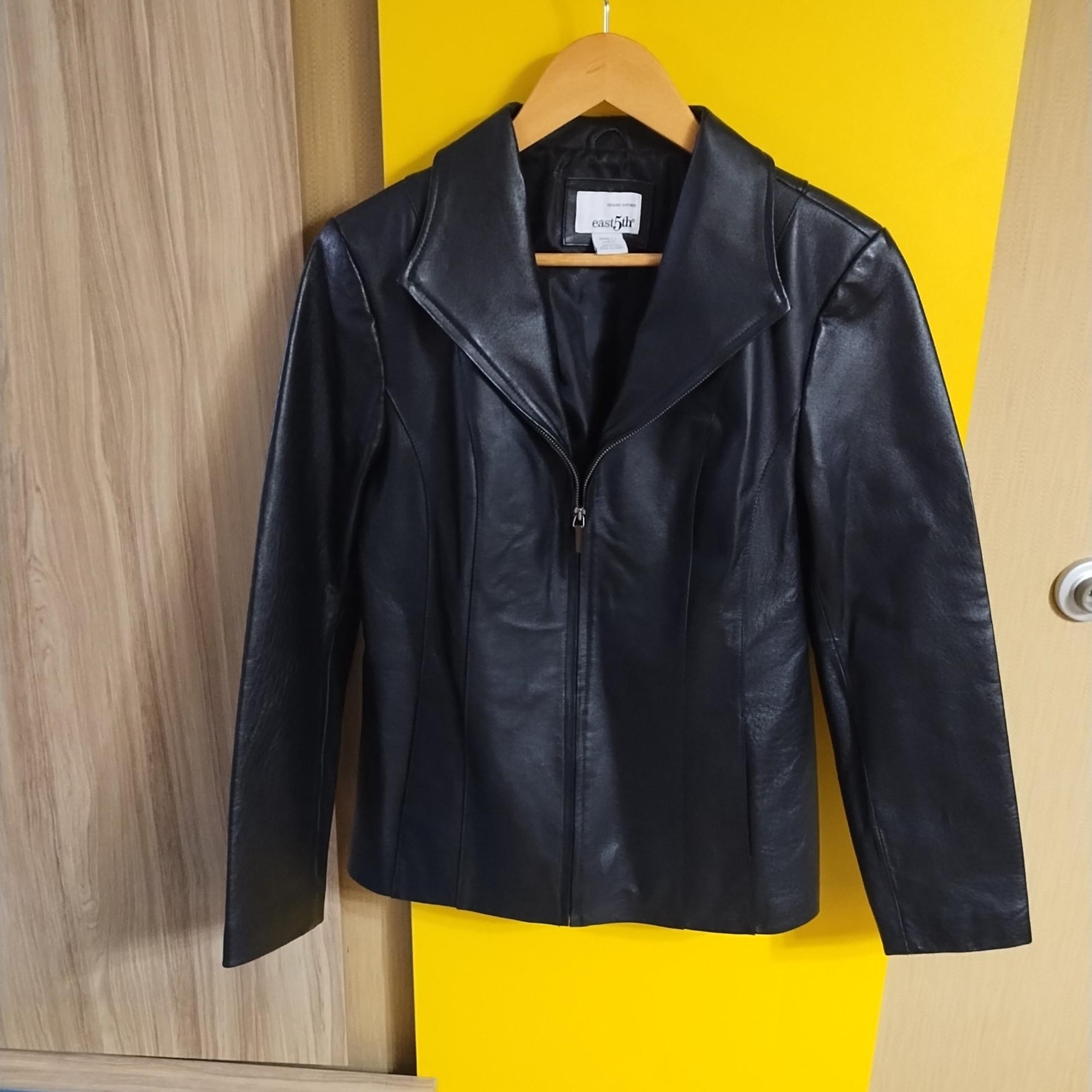 Ladies Vintage East 5th Full Zip Leather Jacket S Classic Boho