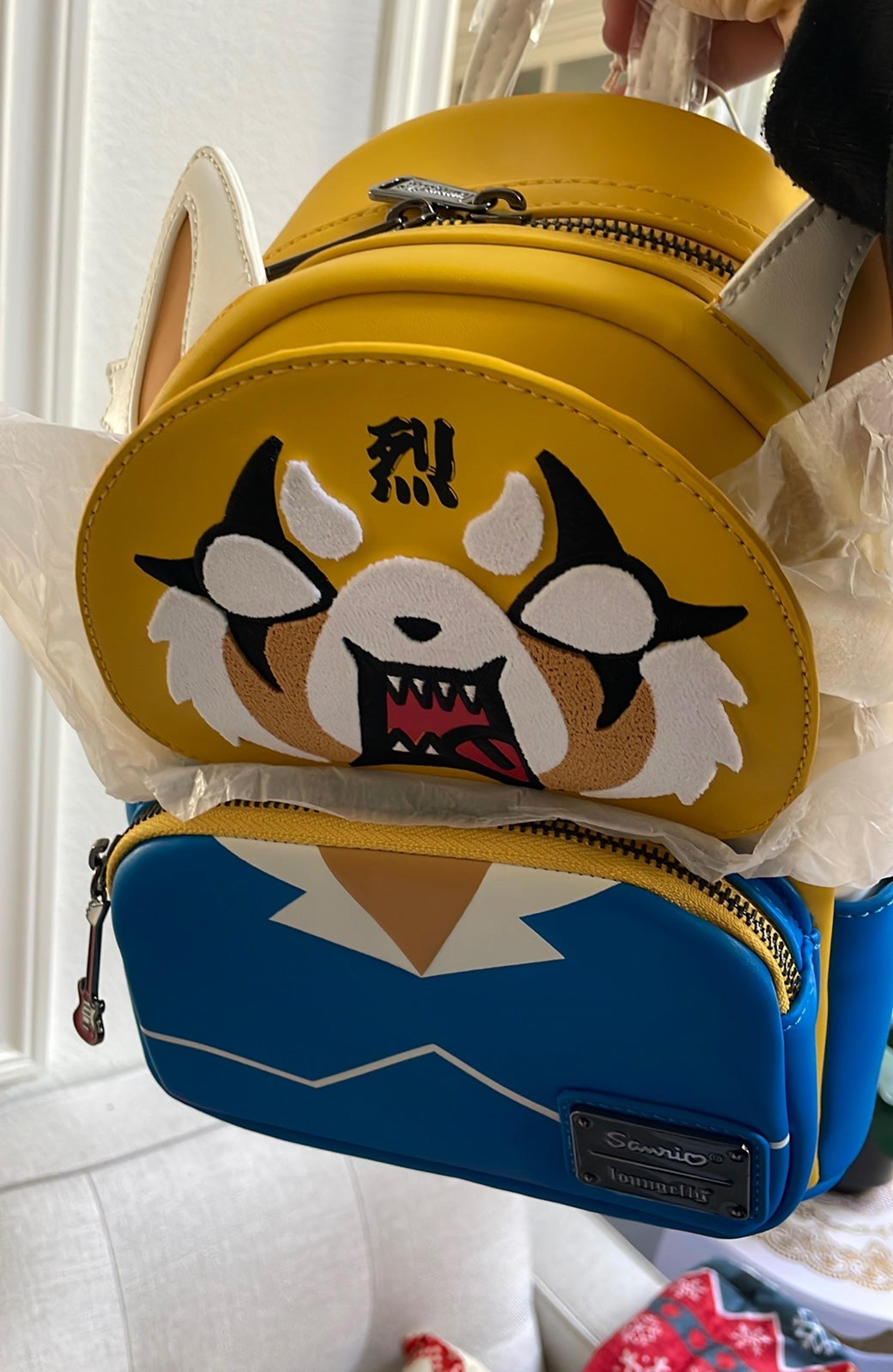 Loungefly aggretsuko mini backpack nwt two face