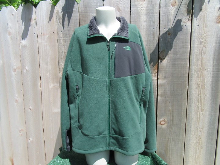 The North Face Kelly Green Full Zip Sherpa Lined Fleece Men's Size XXL