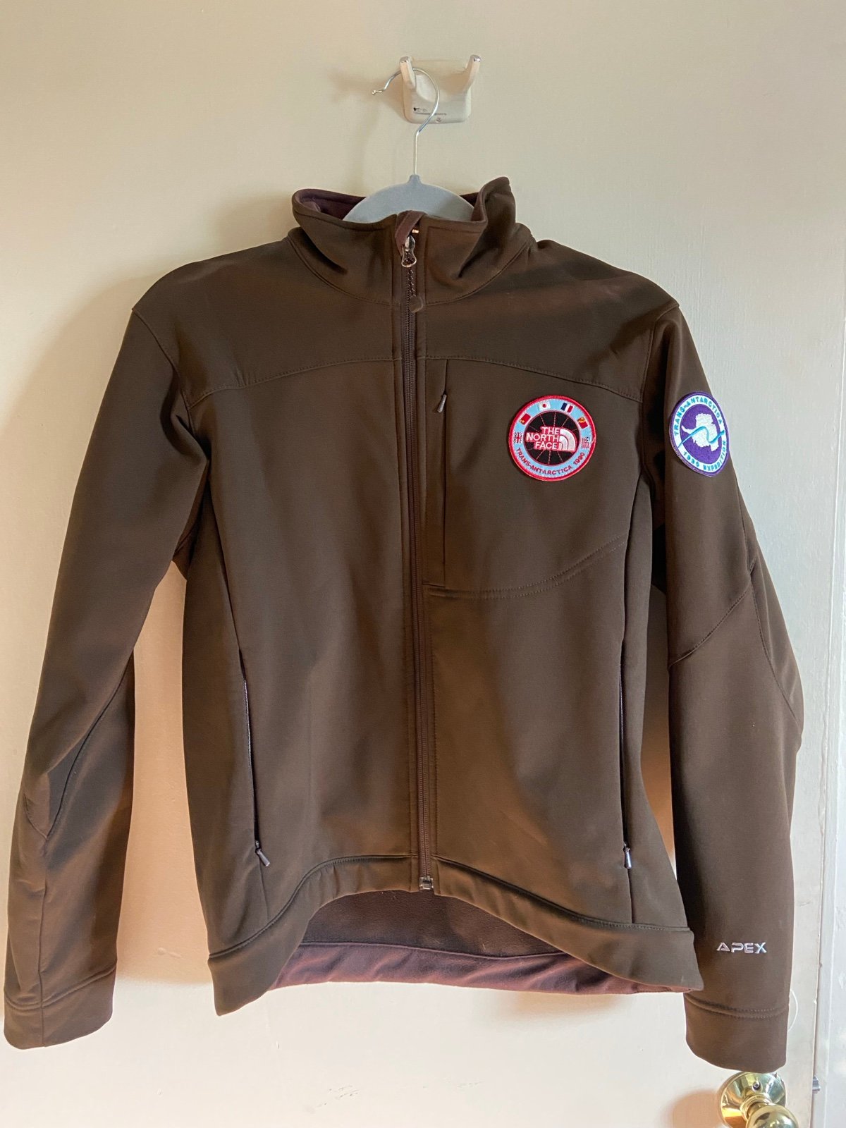 NORTH FACE TRANS ANTARCTICA 1990 BROWN APEX BIONIC Midweight WINDPROOF SHELL