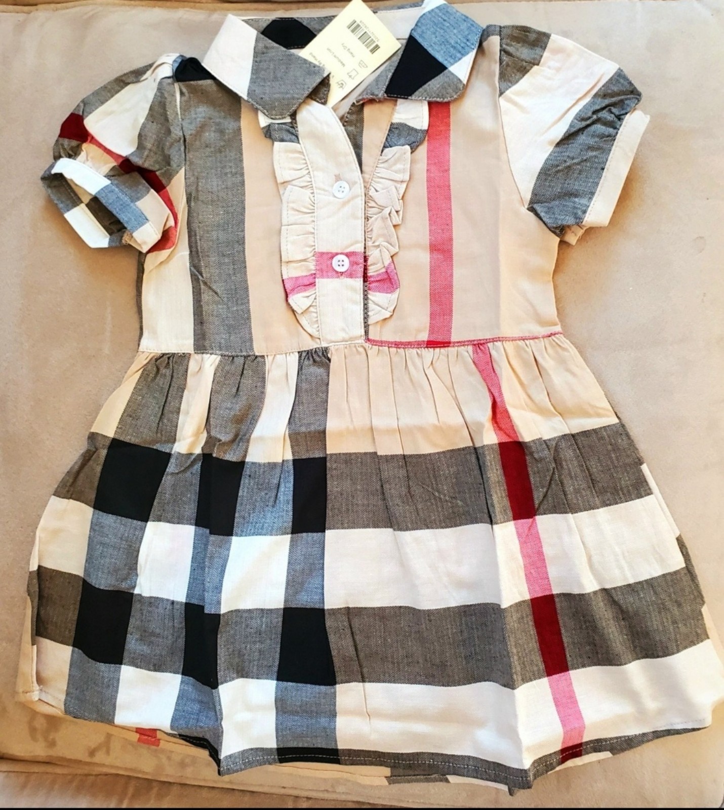 Little girls dress in plaid new with tags 3T