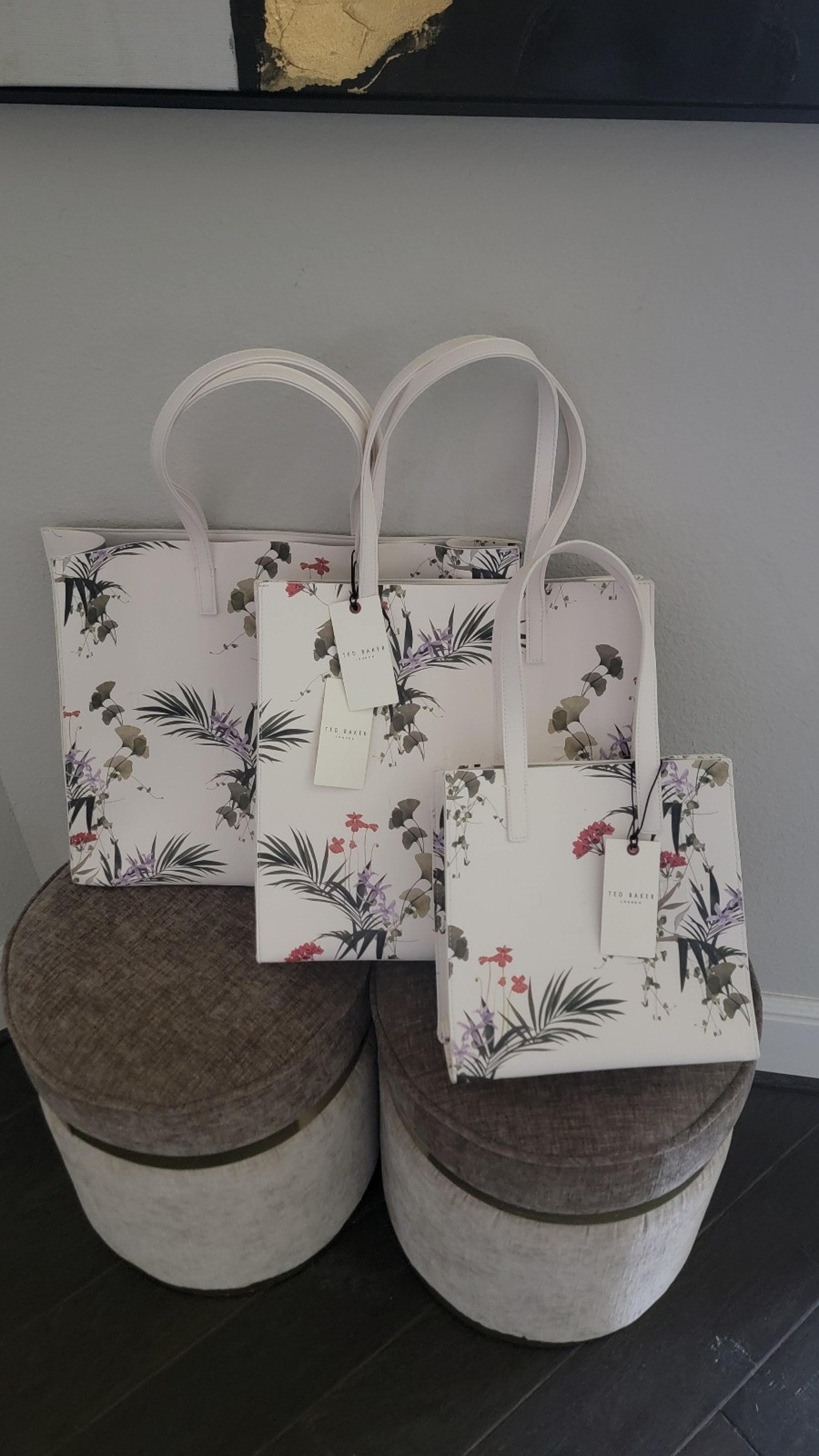 Nwt Ted Baker...The Icon Tote 3 Pcs