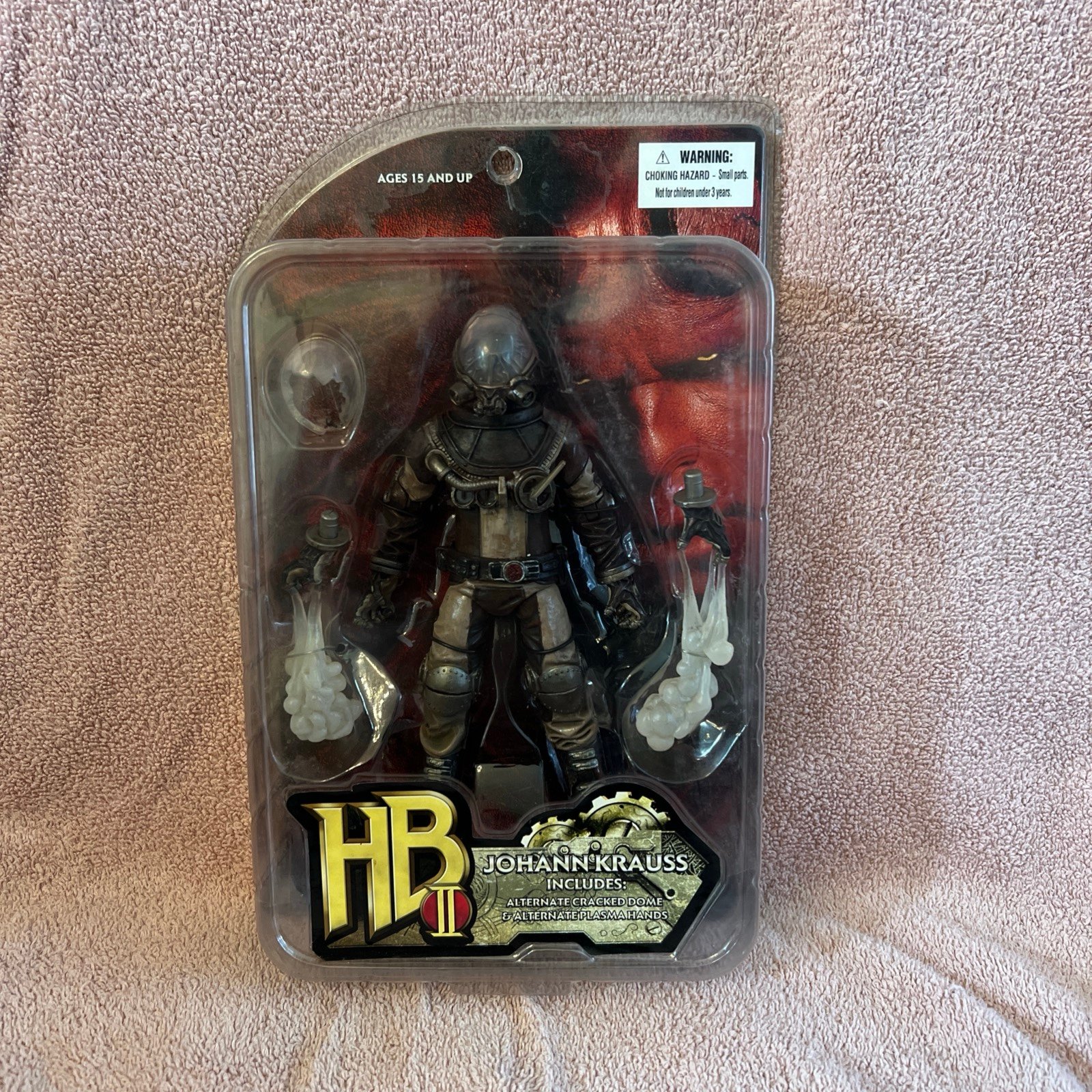 HELLBOY II 2 2008 Mezco Johann Krauss SEALED 7” Action Figure. New