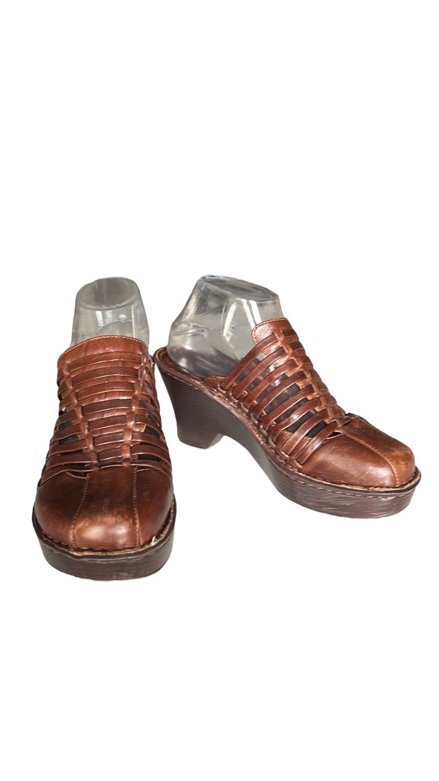Born leather slip on clogs