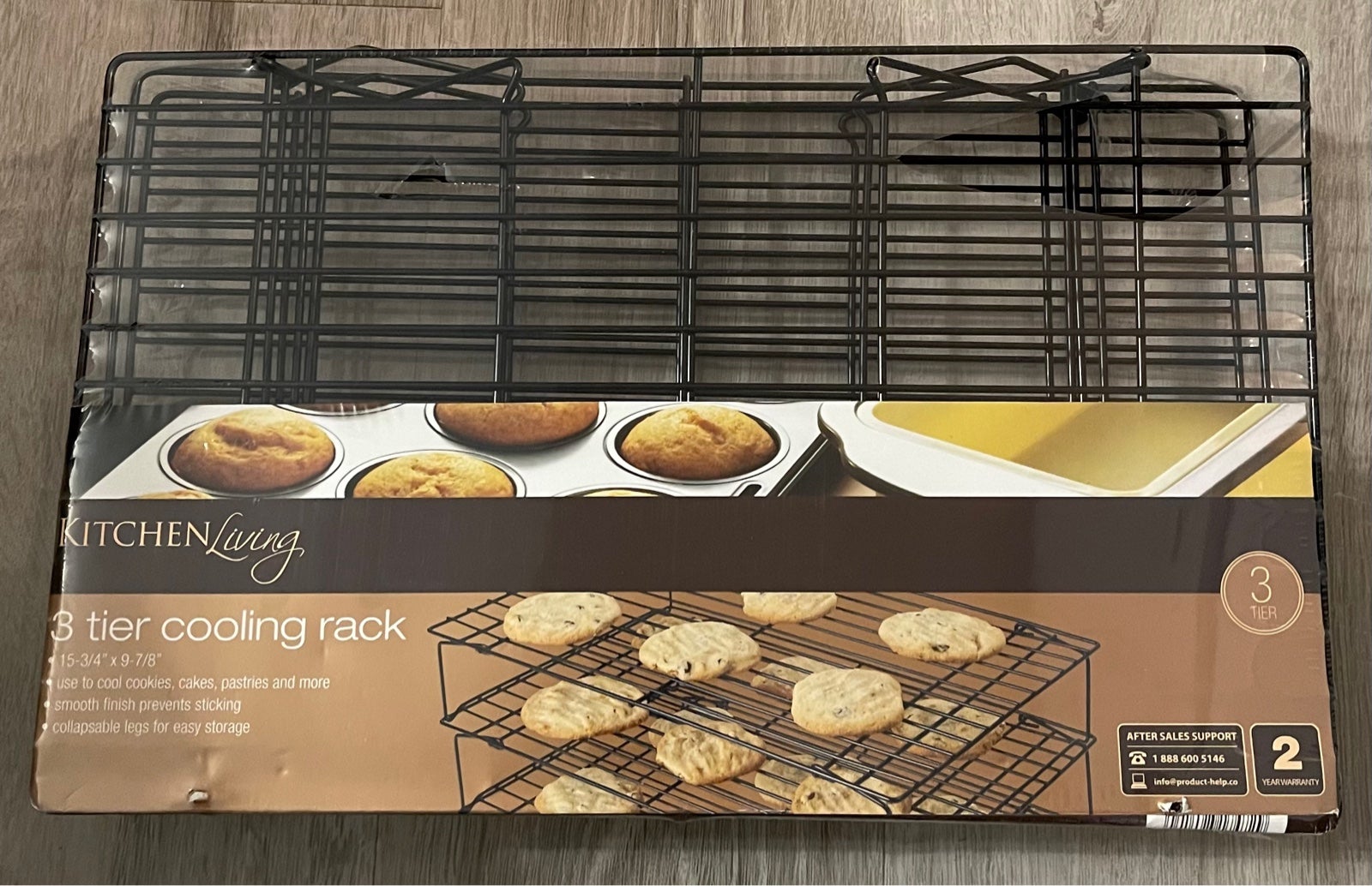 Kitchen Living 3 Tier Cooling Rack- New