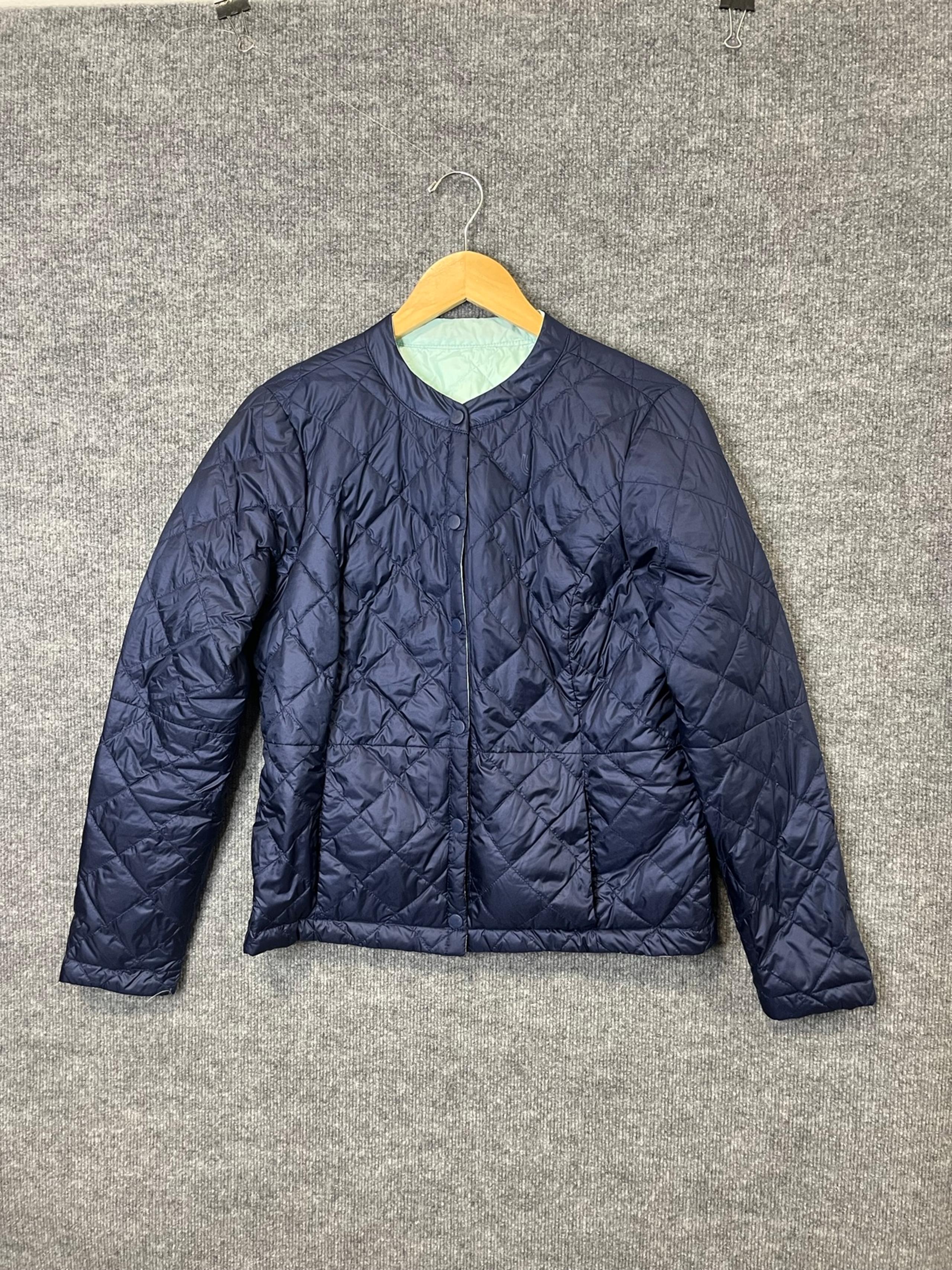 Lolë women’s medium reversible down puffer hoodless jacket