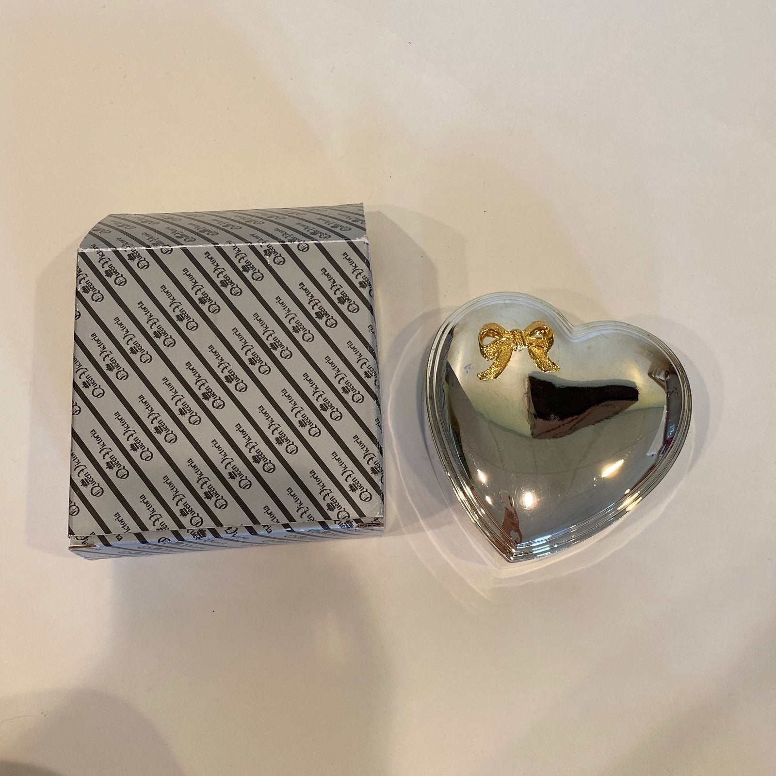 Queen victoria silver plated trinket box