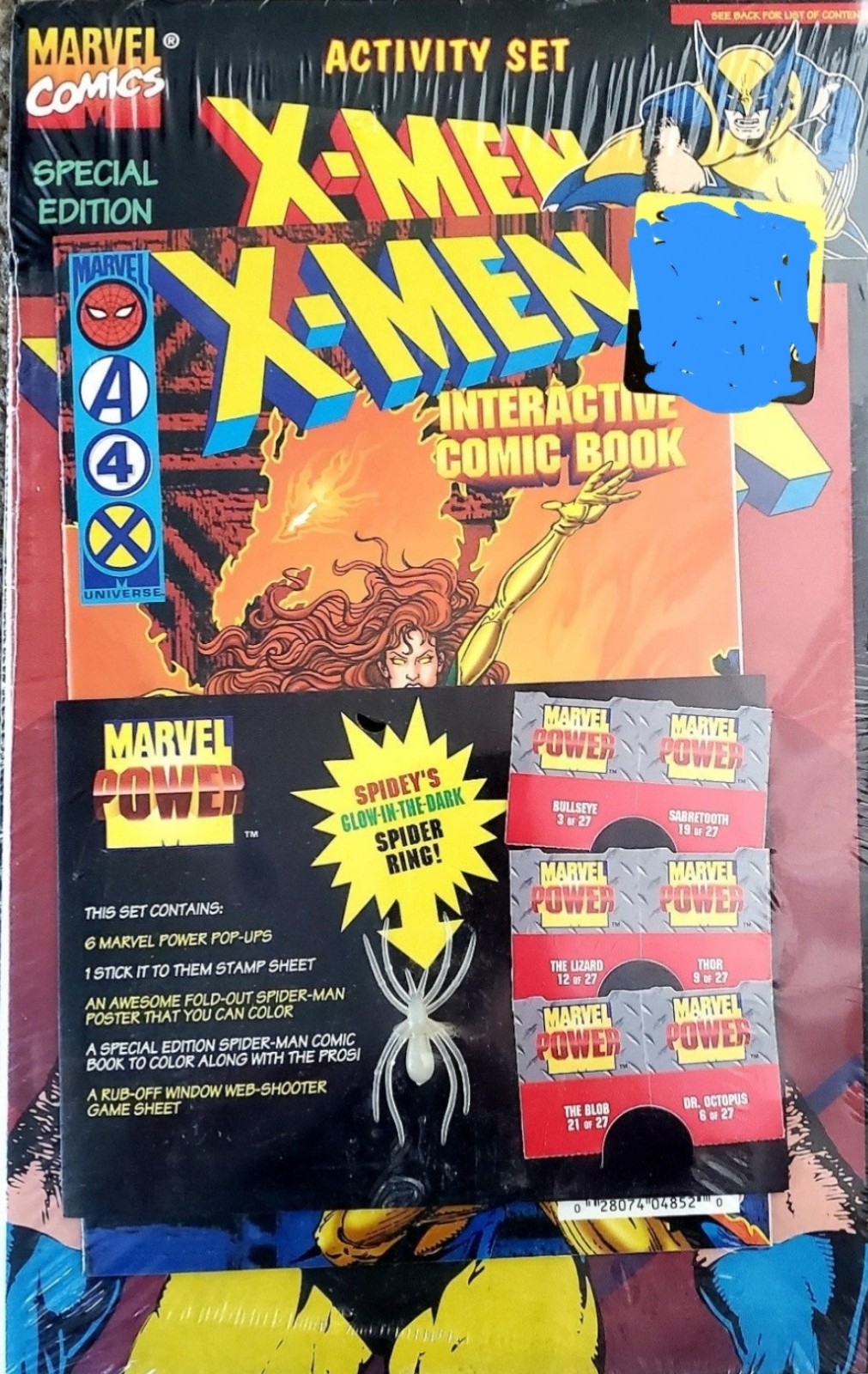 One 1 Marvel Comics X-men Activity Set Comic Book 1996 Sealed Rare Special Ed