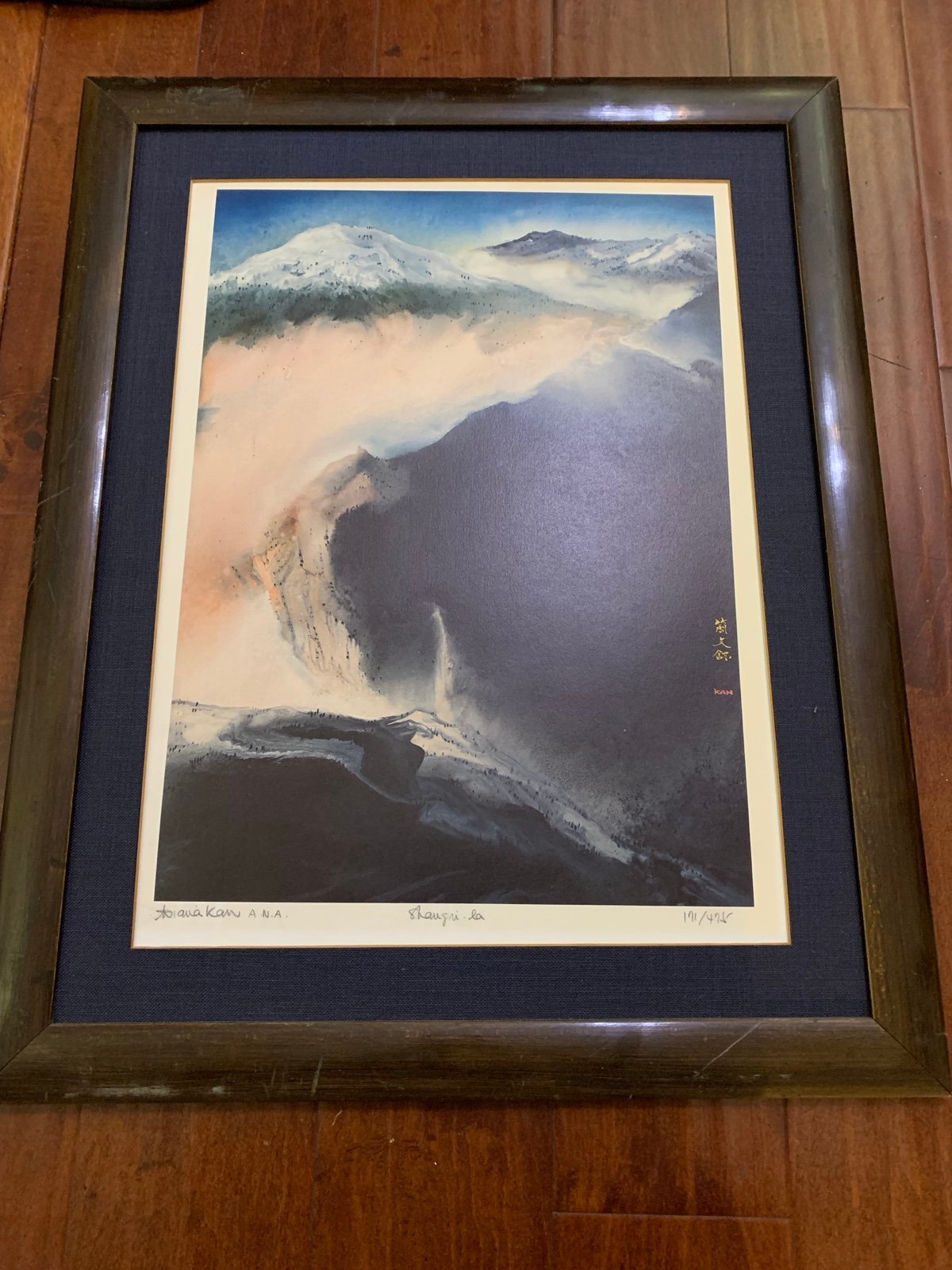 Diana Kan Signed Limited Edition SHANGRI-LA Print Mineral pigments On Paper