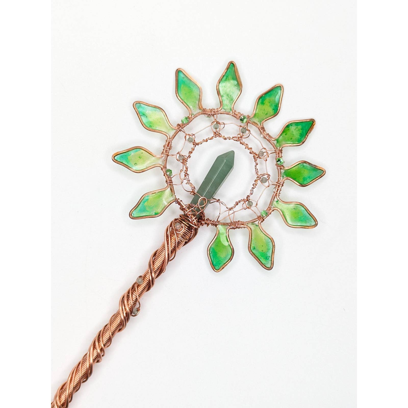 Designer Floral Dreamcatcher Wand in Copper