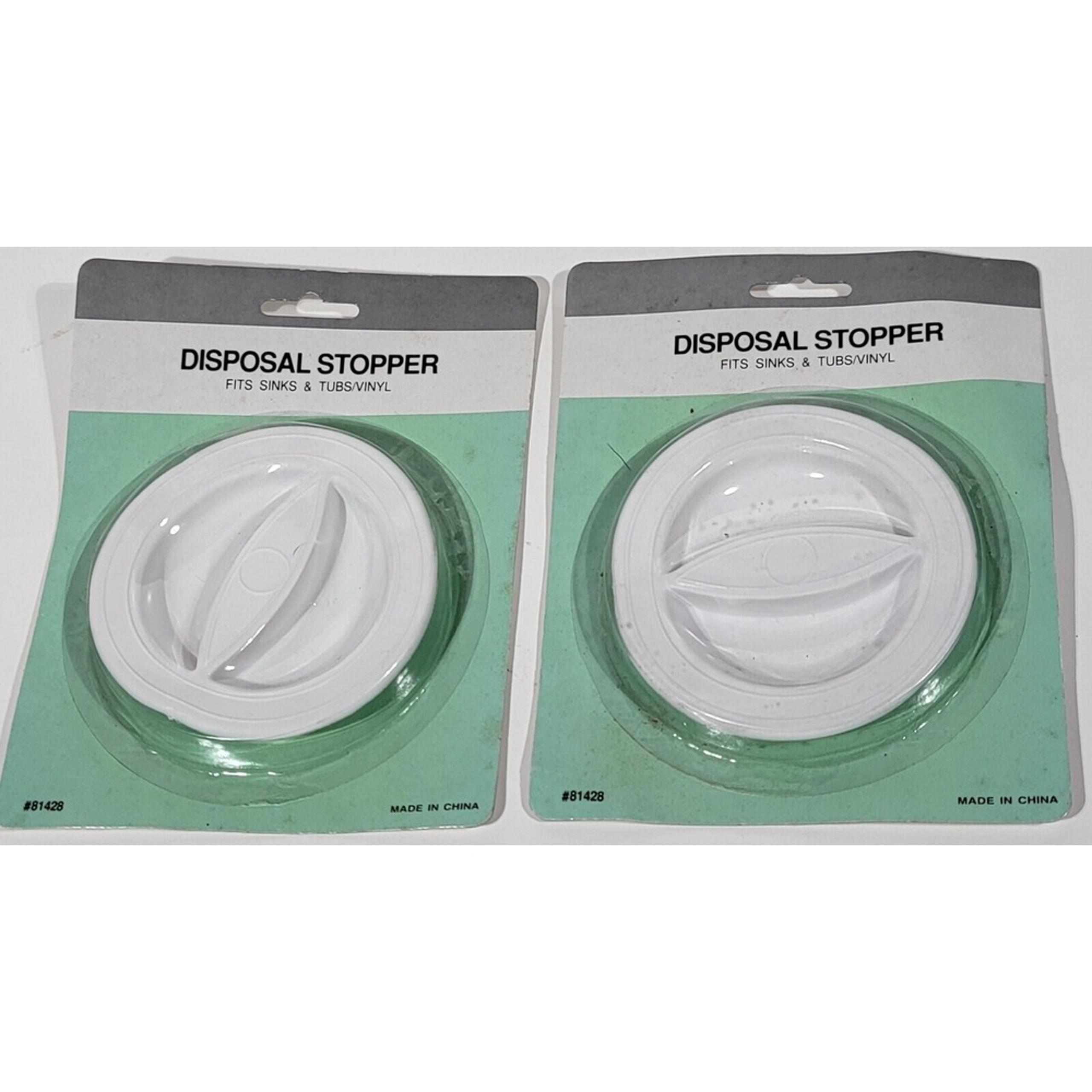 Sink Stopper, 4" Dia. Rubber Garbage Disposal Package of 2