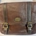 Fossil Brown Leather Crossbody Briefcase Laptop Messenger Attache' Bag Carryon