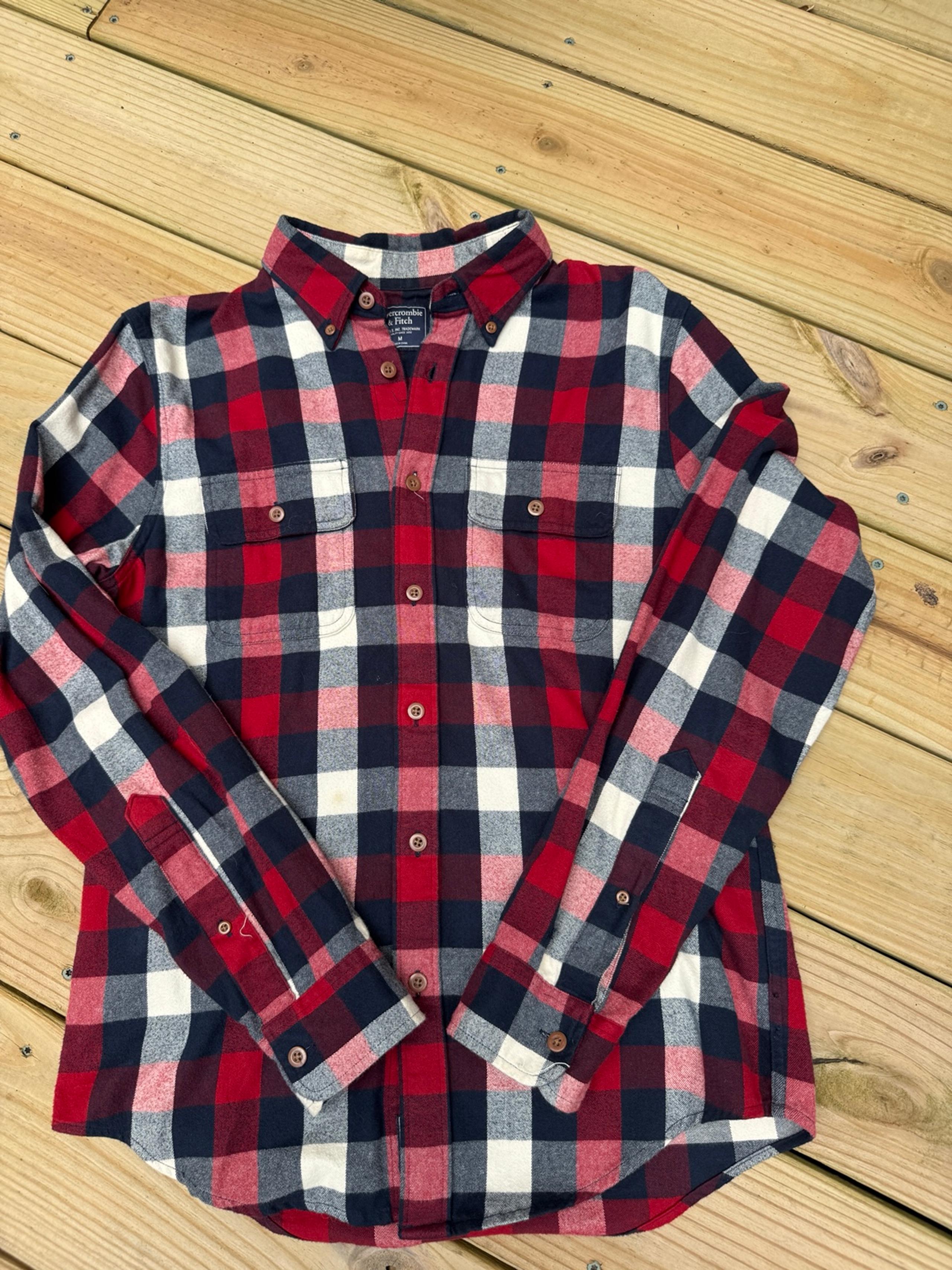 Men’s Abercrombie Flannel - Red | Black