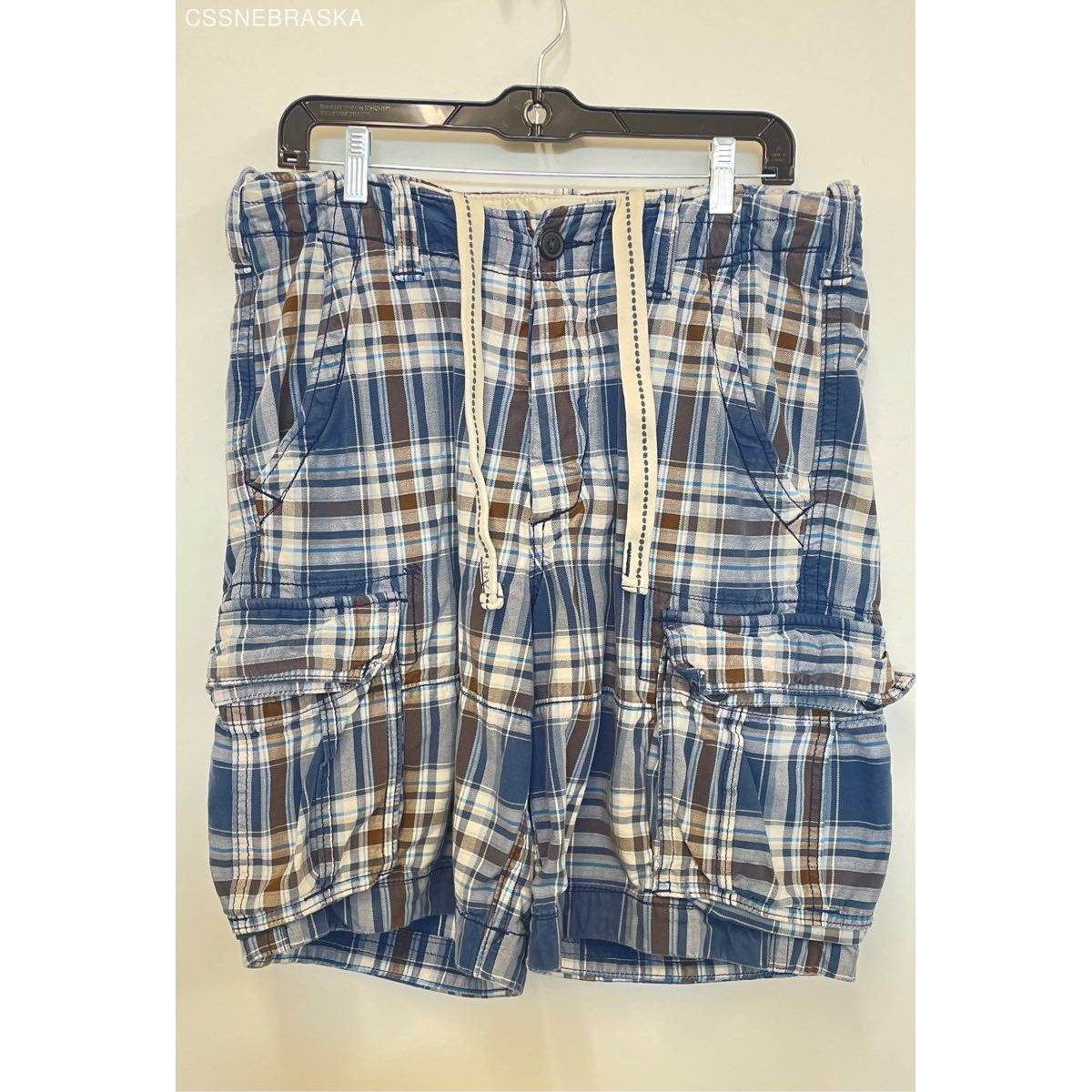 Abercrombie & Fitch Vintage Shorts Men's Plaid Cargo - Size 32