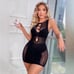 Black Bodystocking Fishnet Lingerie Dress