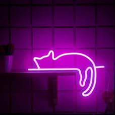 New USB Operated Cat Neon Sign LED Light for Home, Table & Party Decor