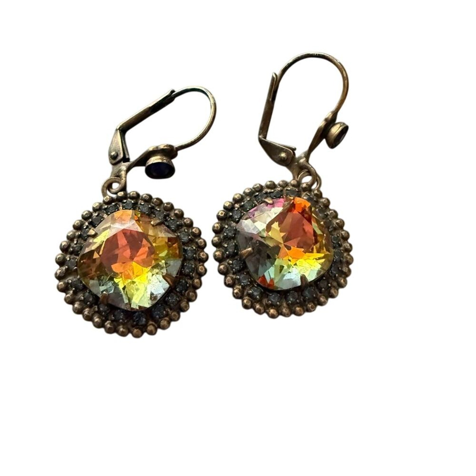 Sorrelli Crystal Brass Tone Drop Earrings