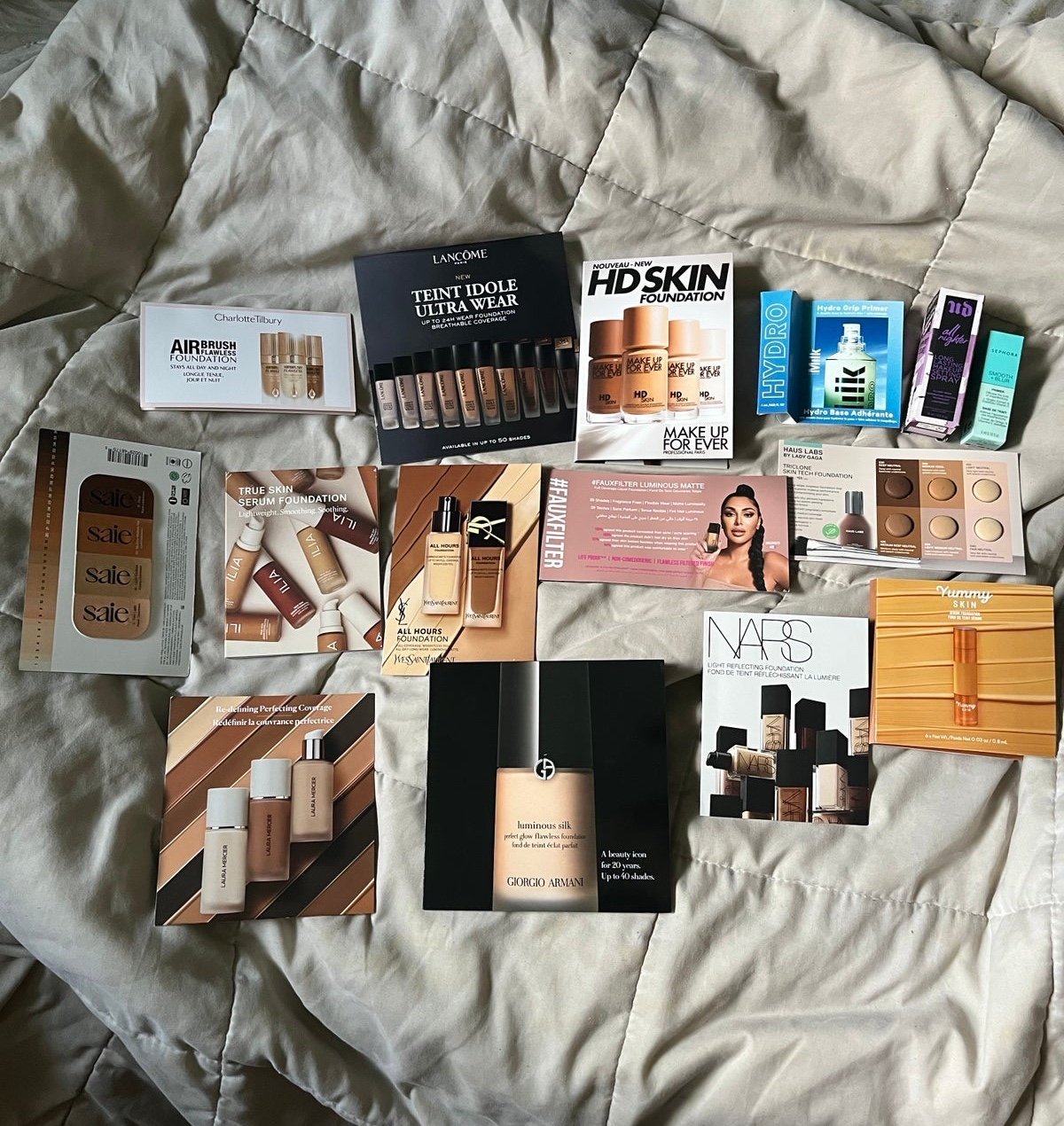 makeup bundle, foundation, ysl, primer