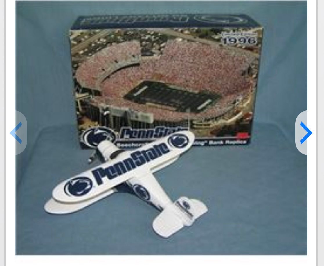 Penn State 1996 die cast replica airplane bank