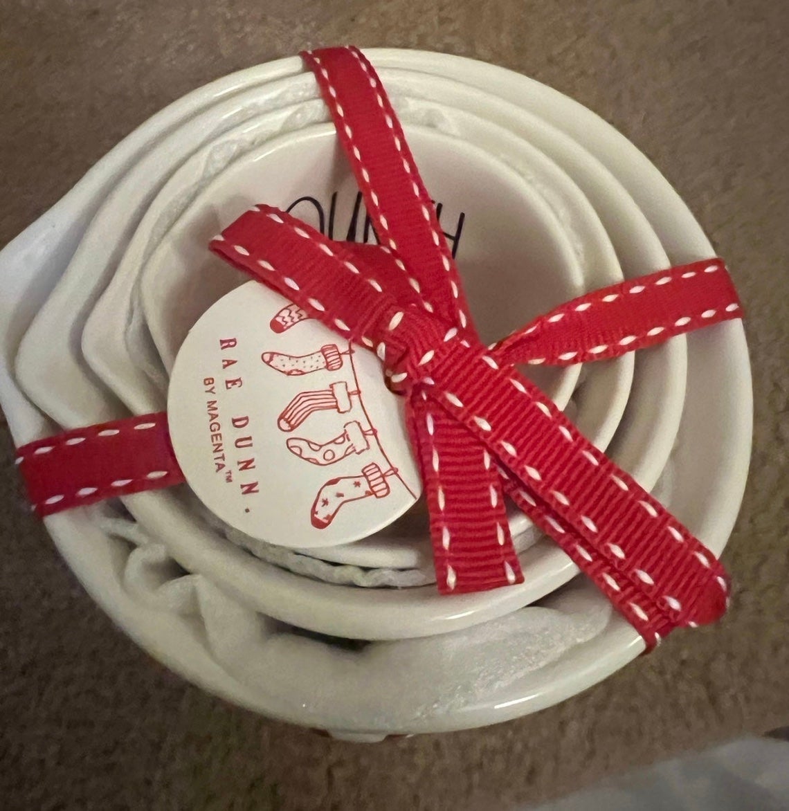 Rae Dunn measuring cups - candy canes
