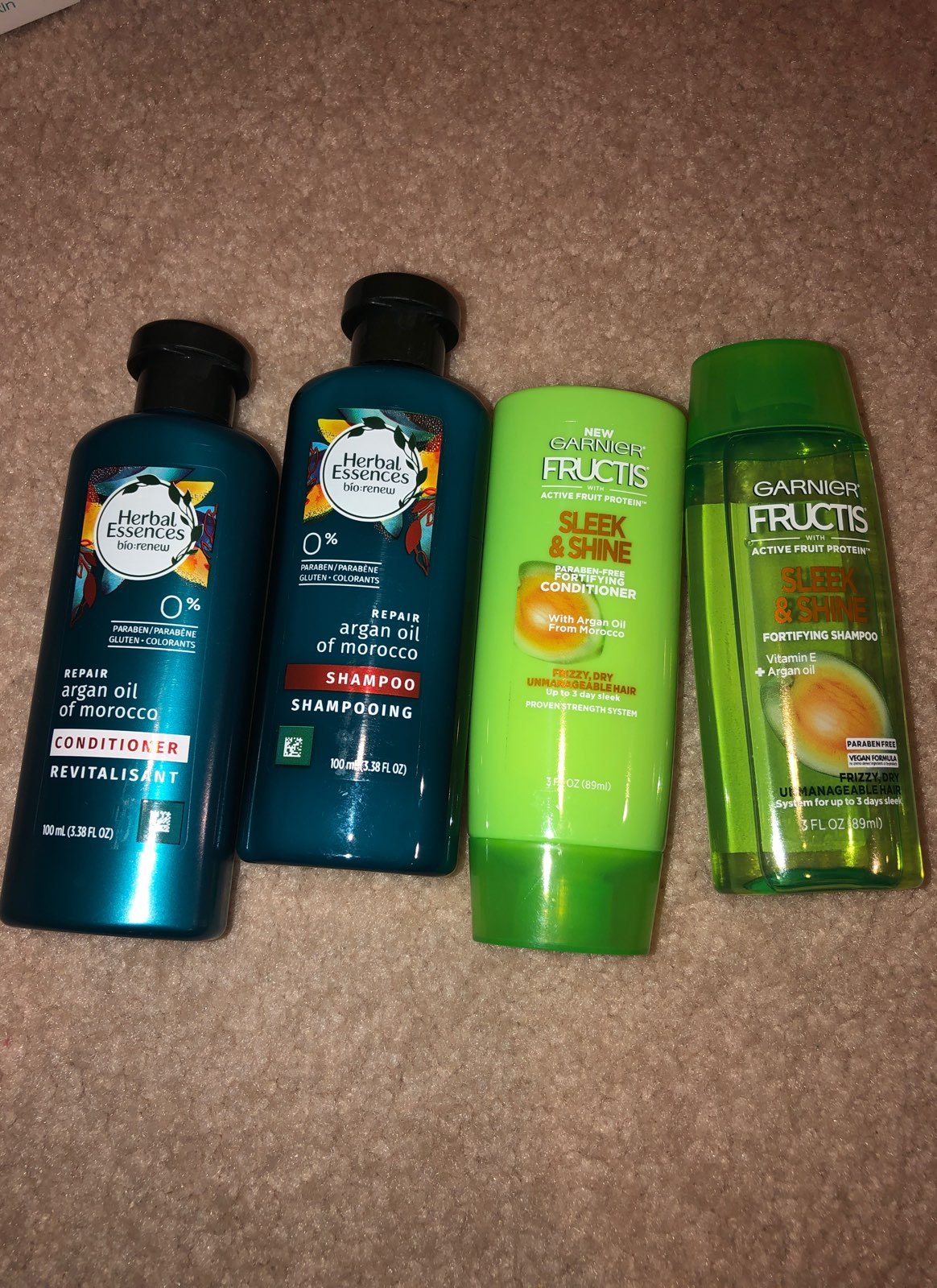 4 Pc Garnier Fructis/Herbal Essenes