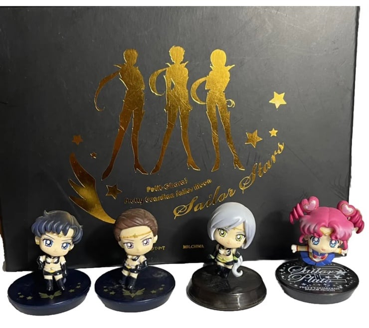 RARE Sailor Moon Megahouse Petit Chara Figures Sailor Starlights Chibi Chibi Box