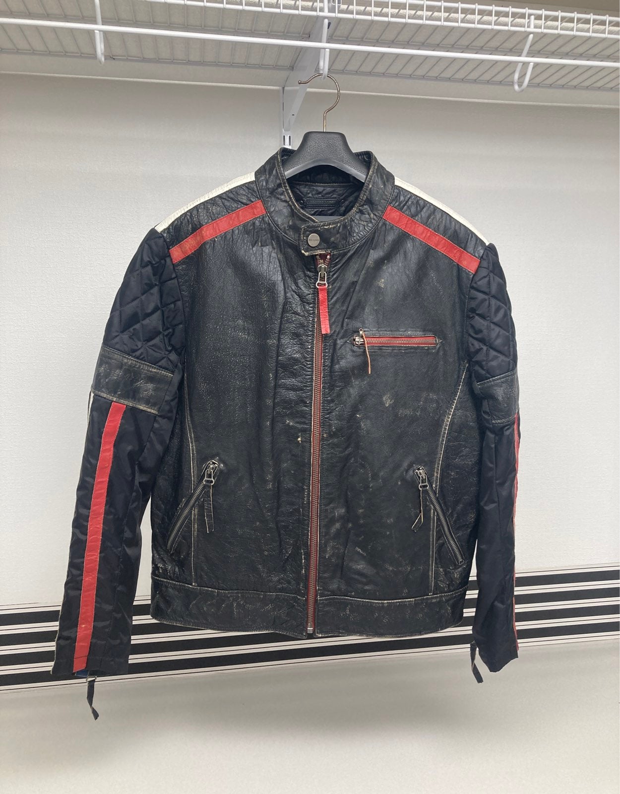 Mens Wilson Leather Motorcyle Jacket