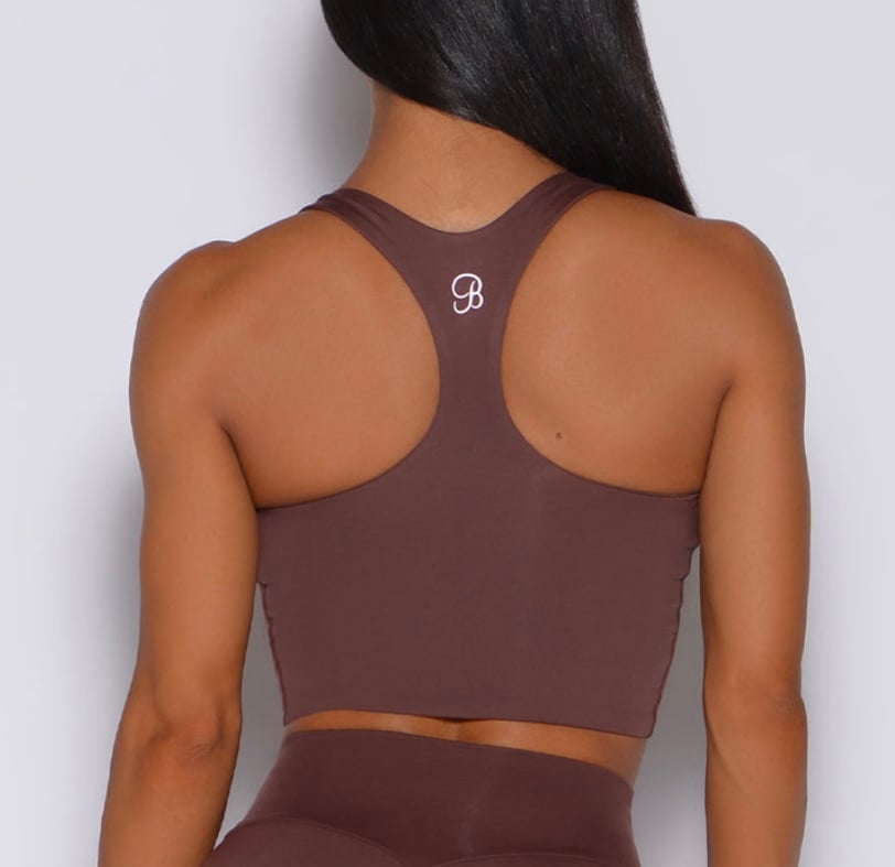 Bombshell Sportswear Ultimate Tank Bra in Chocolate