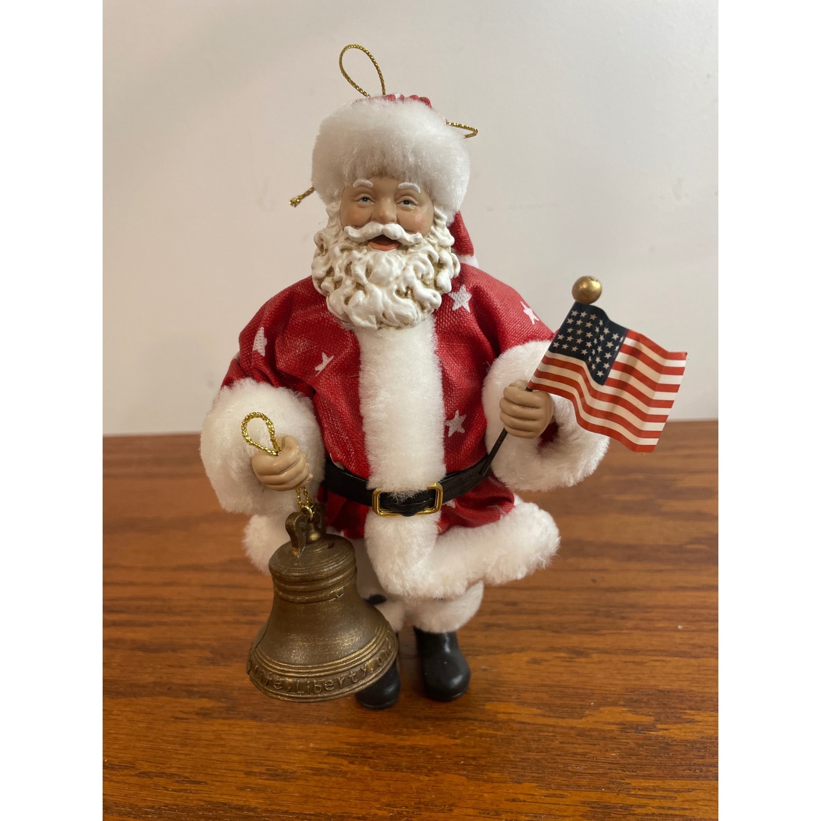 Possible Dreams 2003 Liberty Bell Clothtique Santa Figure Ornament #715088