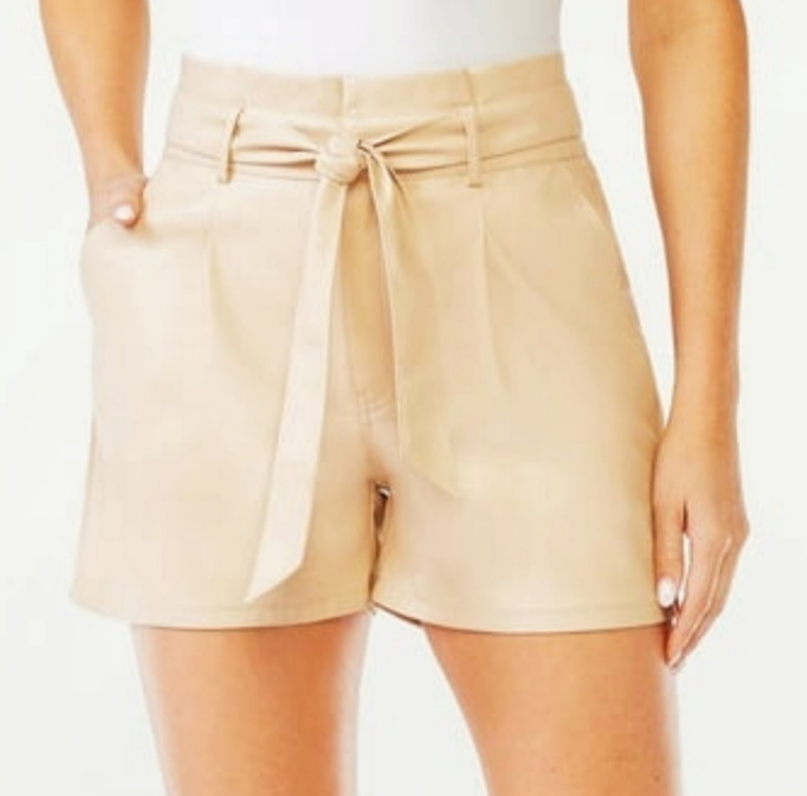 NWT Sofia Jeans Women's High Rise Faux Leather Shorts - Sz 10