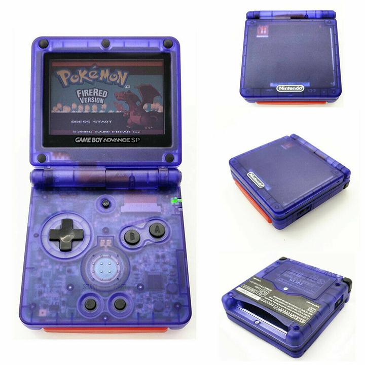 Nintendo Game Boy Advance GBA SP Clear Purple System AGS 001 Refurbished!