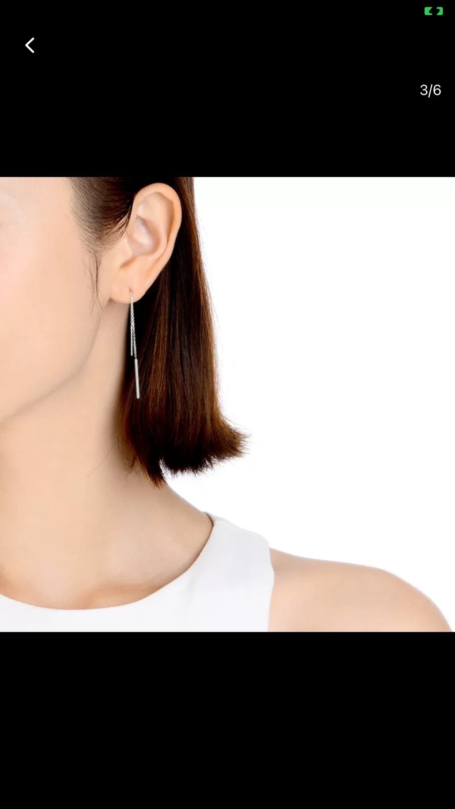 Platinum earring thread