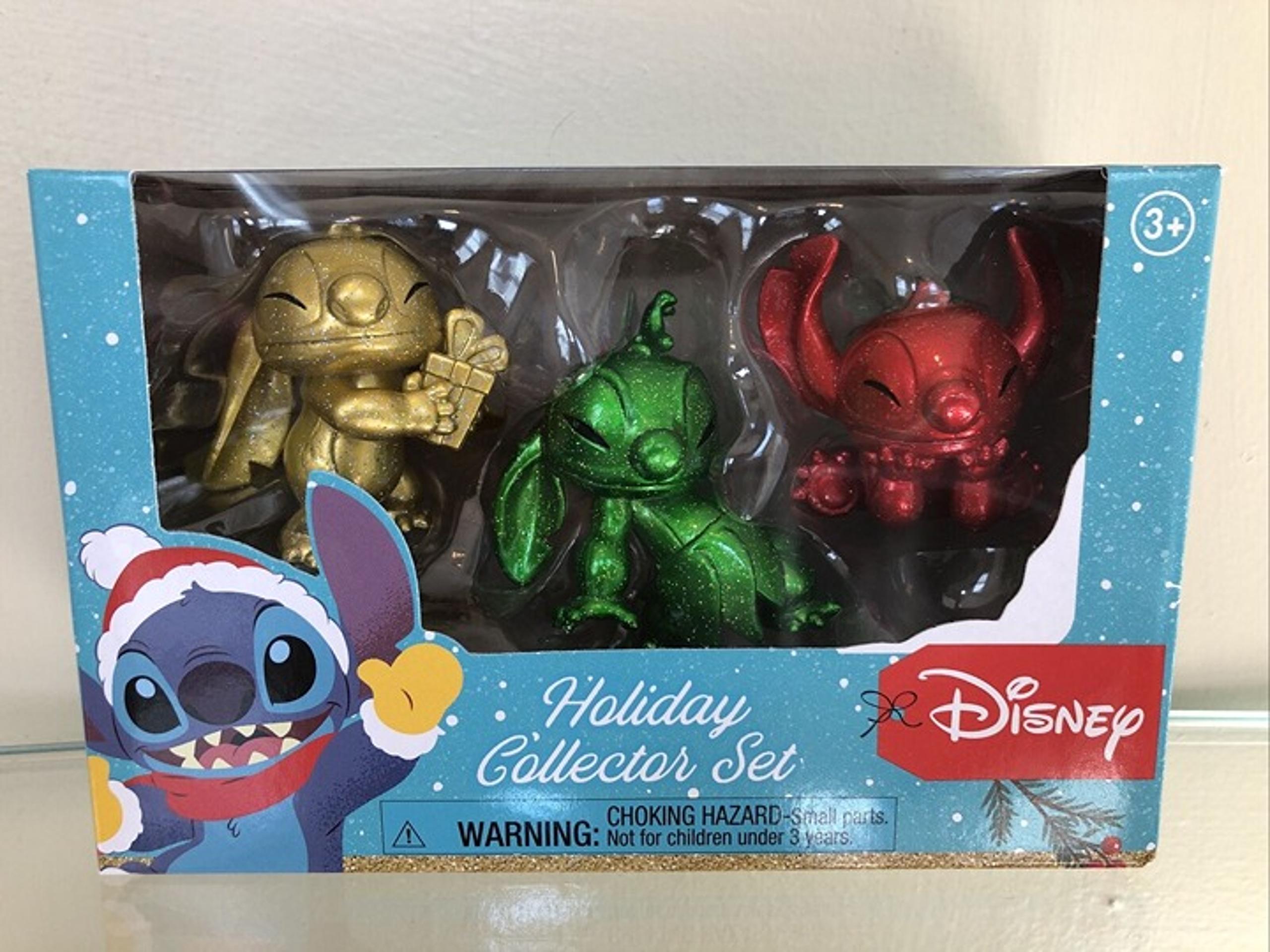 New Christmas Holiday Collector 3 Set Lilo and Stitch Figure Set - Disney