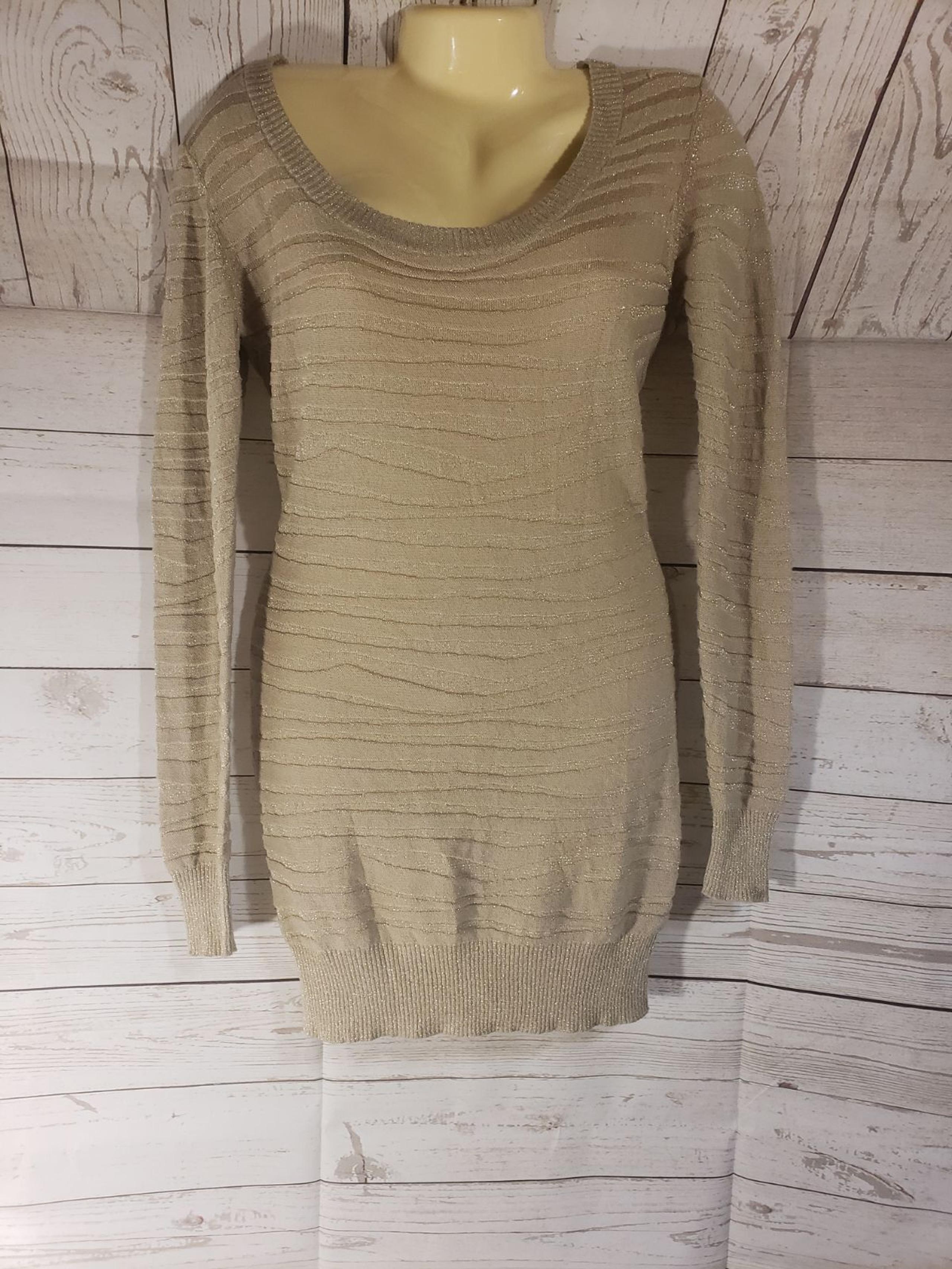 Say What Sz Med Gold Long Tunic Top