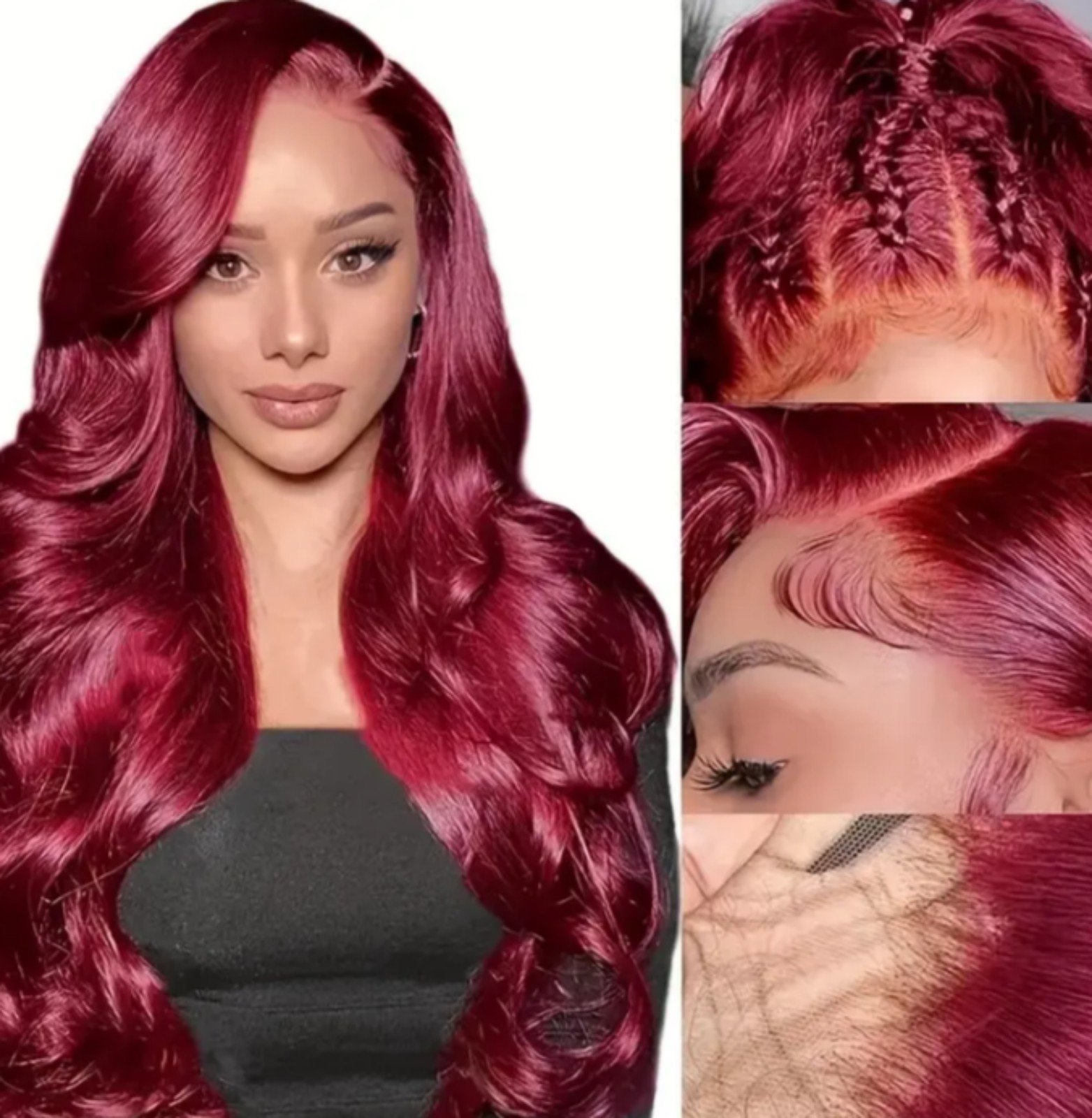 Red Lace Front Human Hair Wig