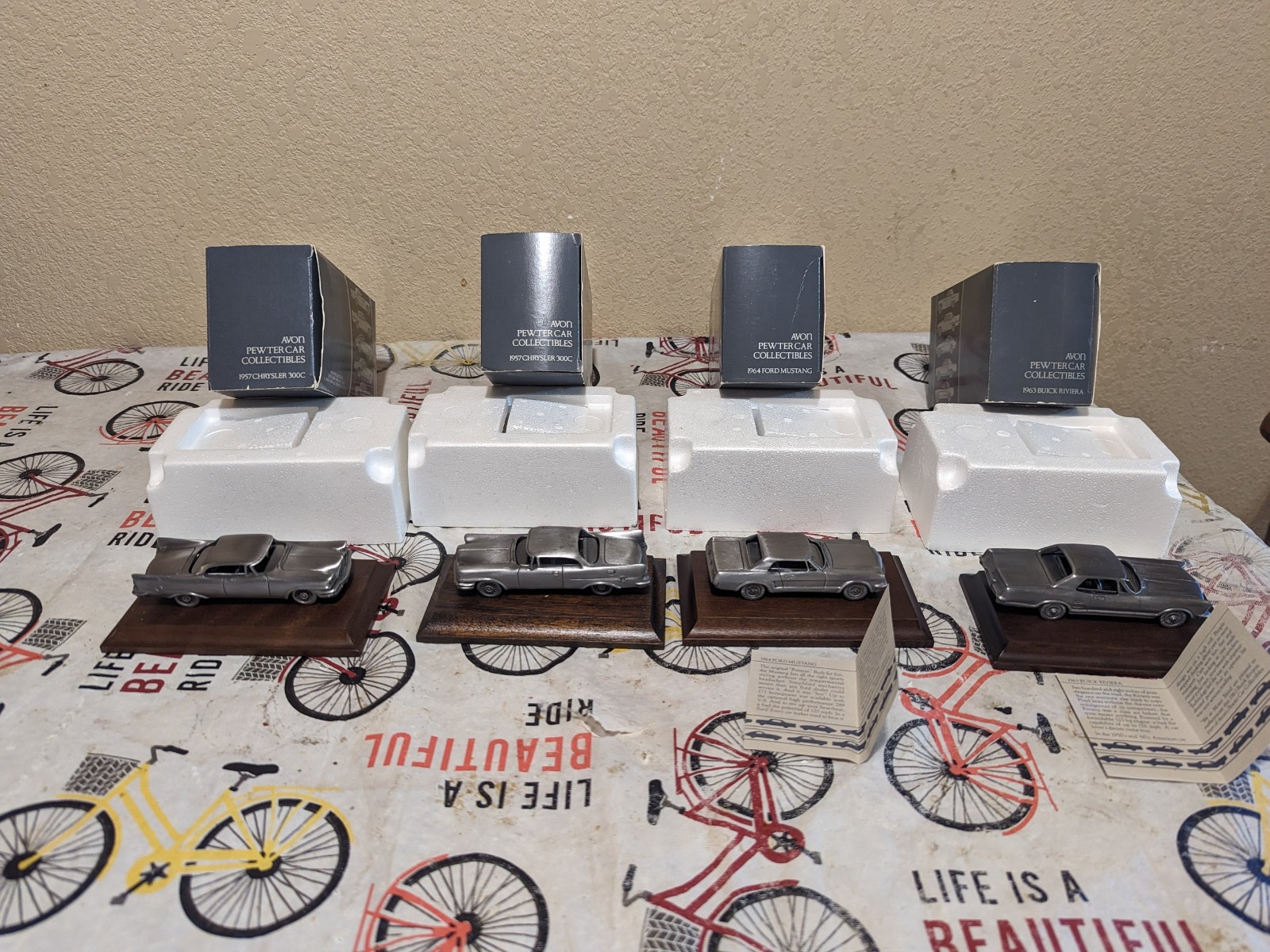 Vintage Avon pewter cars