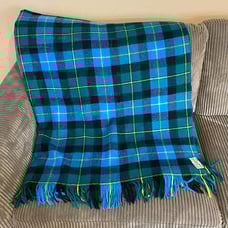 Bennington Weavers Wool Throw Blanket Vintage Blue Plaid 76 X 57 Gifts Loose Tag