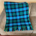 Bennington Weavers Wool Throw Blanket Vintage Blue Plaid 76 X 57 Gifts Loose Tag